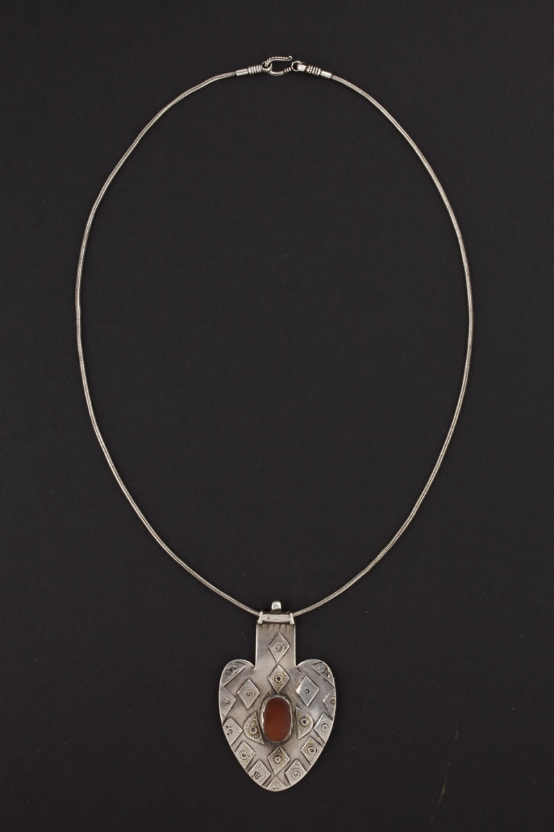 Pendente in argento "asik". Turkestan