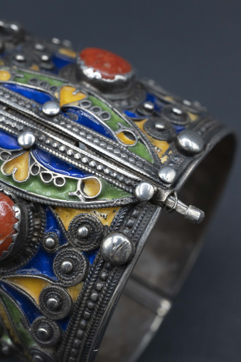Bracciale in argento con smalti Algeria